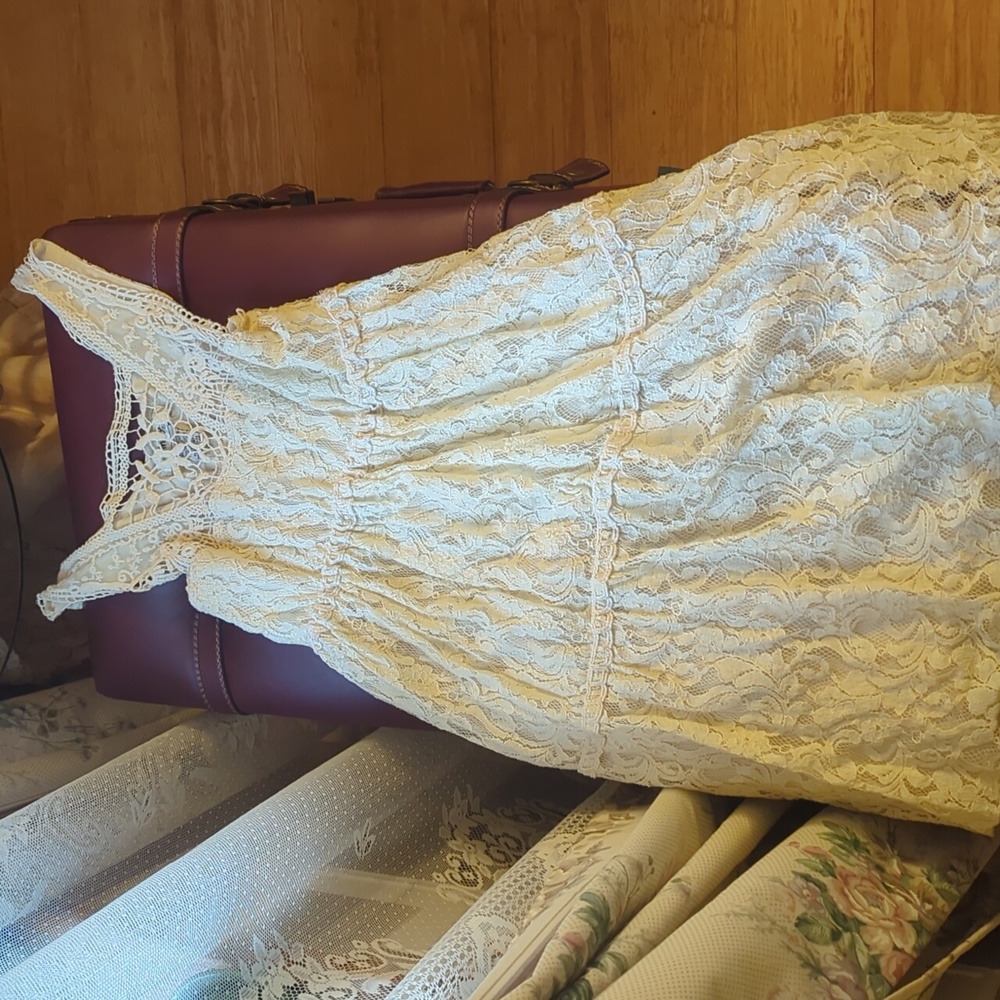Lace overlay dress